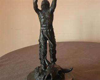 "Calling The Buffalo" Bronze by Remington