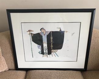 Charles Murphy lithograph "Eumir & The Toucan" c. 1993-94-95. 34" x 28" $600