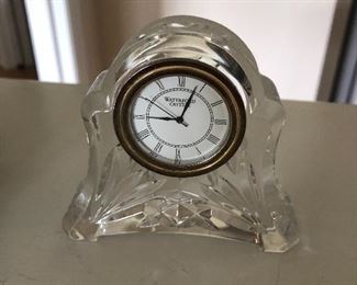 Waterford Crystal Clock, 3.5" tall, $70.