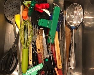 Random utensils with metal tray $10.