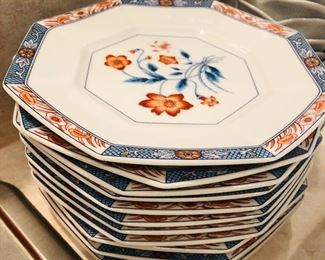 11 Fitz & Floyd"Jardin de Chine" plates, $25 set.