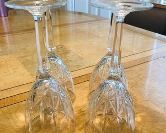 Set of four Marquis Waterford crystal wine glasses, $28.