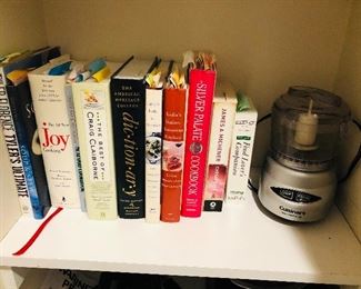 Books $3, Cuisinart chopper $5.