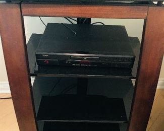 Media stand $70, Denon CD player $40.