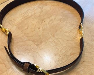 Ferragamo brown leather belt $28