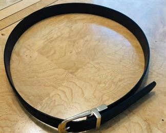 Women's black belt with gold-tone buckle $10