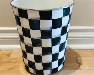Mackenzie Childs waste basket 10" h $40