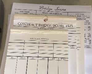 Bridge cards and score sheets $7 all