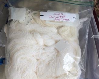 White and ivory needlepoint thread bundle $10