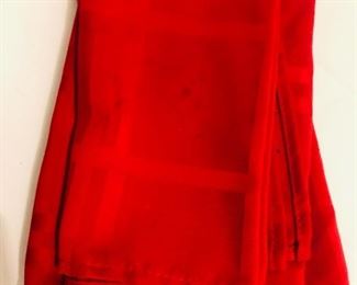 Set of 4 red cloth napkins (small stains as shown) $5