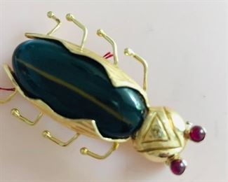 14k gold beetle pin! $200