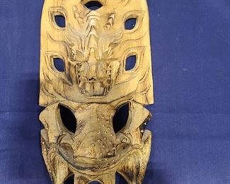 Wooden mask 16.5" tall