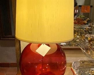 Gorgeous red glass lamp