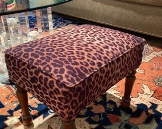 Cute leopard print stool