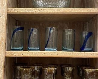 Mexican blown glass tumblers