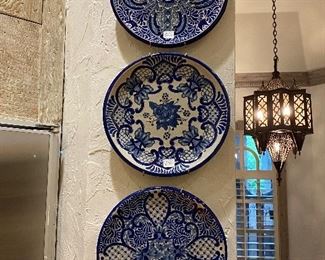 Gorgeous blue decorative plates 