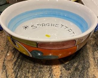 Italian hand painted spaghetti bowl