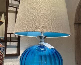 Blue glass lamp 