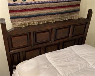 Custom carved Mexican headboard - twin size