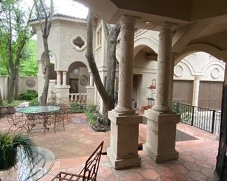 View leading outside to the courtyard and guest house 