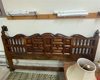 Handcarved  headboard