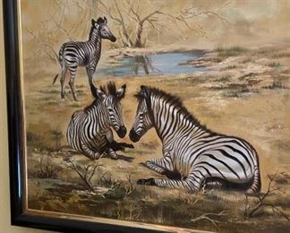 Framed Zebra Art