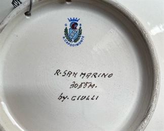 Signed R. Capodimonte Plate 