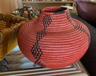 Native American Coiled Basket