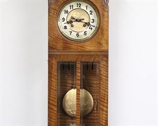 A turn of the century Art Nouveau wall clock by Felix Prihoda, Wien. 