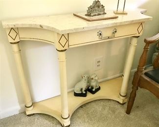 Marble top console/foyer table
