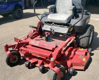 Toro Z Master Zero Turn Riding Lawnmower With 60" Deck, 1,350 Hours Showing On Gauge, Powers Up