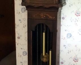 Originals By J. Louis Braun Grandfather Clock With Urgos German Internal Clock Components, 76" x 22.5" x 10.5