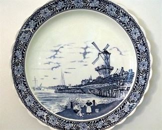 Royal Delft Blue 16" Decorative Platters, Qty 2