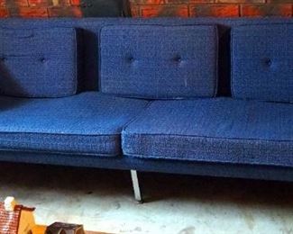 Mid Century Modern Upholstered Sofa, 26" x 85" x 30"