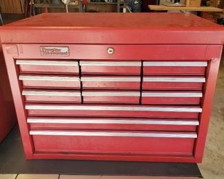 Popular Mechanic 12 Drawer Top Tool Chest, With Lift Top, Removable Tray, And Keys, 20" x 26" x 16"