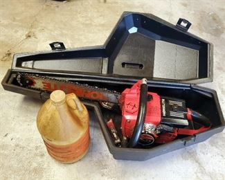 Homelite Super E-Z Automatic Chainsaw, Model 104033, With 19" Bar, In Original Carrying Case