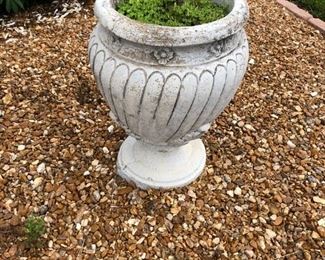 PAIR OF CEMENT VASES