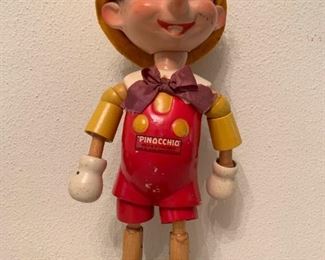 003 Antique Wooden Pinocchio Doll by Ideal Toy Co