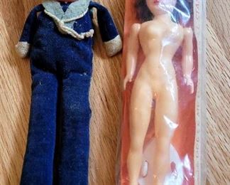 Antique Sailor Doll and Dress Me Doll