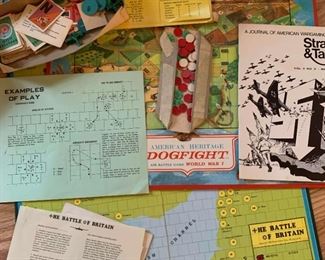 Vintage Battle of Britain and American Dog Fight Board Games