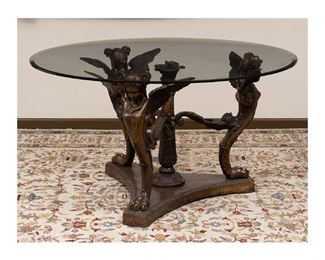 French Empire Style Glass Table