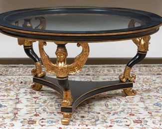 French Empire style glass table