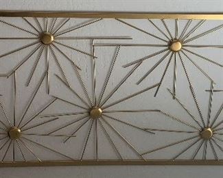 Urban Outfitters Gold Starburst Queen Wall Mount Headboard 
