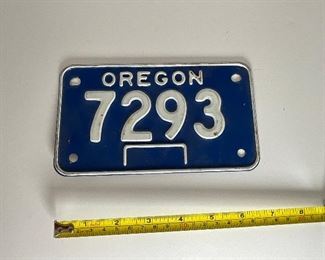Oregon Motorcycle License Plate