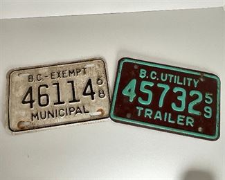 1959 BC / Canada License Plate