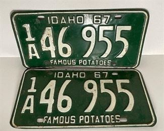1967 Idaho License Plate