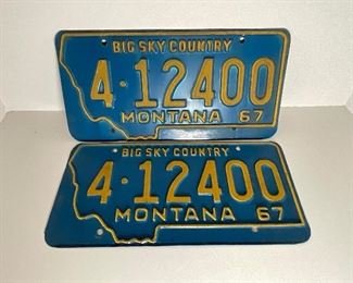 1967 Montana License Plate