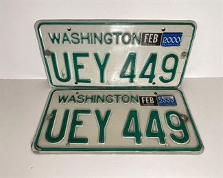 1990's Washington License Plate