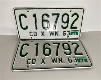 1963 Washington License Plates
