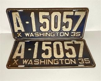 1935 Washington License Plates